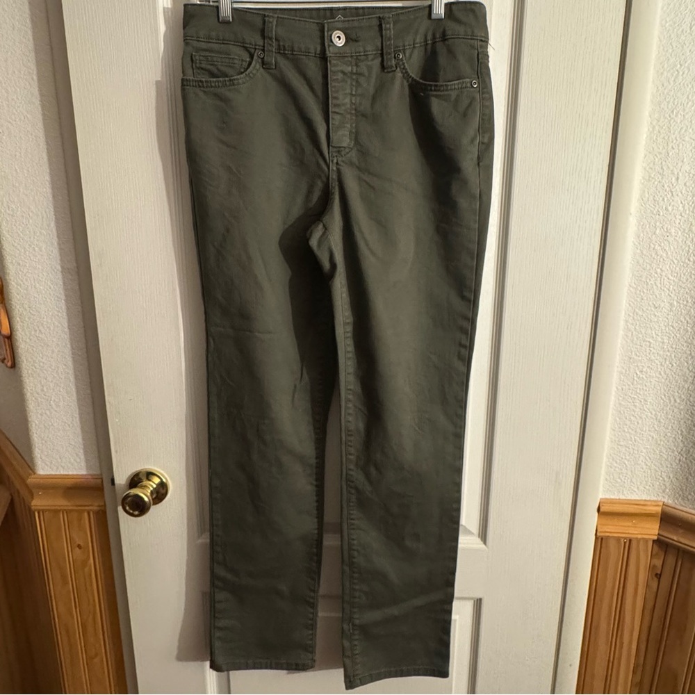 St. John's Bay khaki Green Straight-Leg Trousers